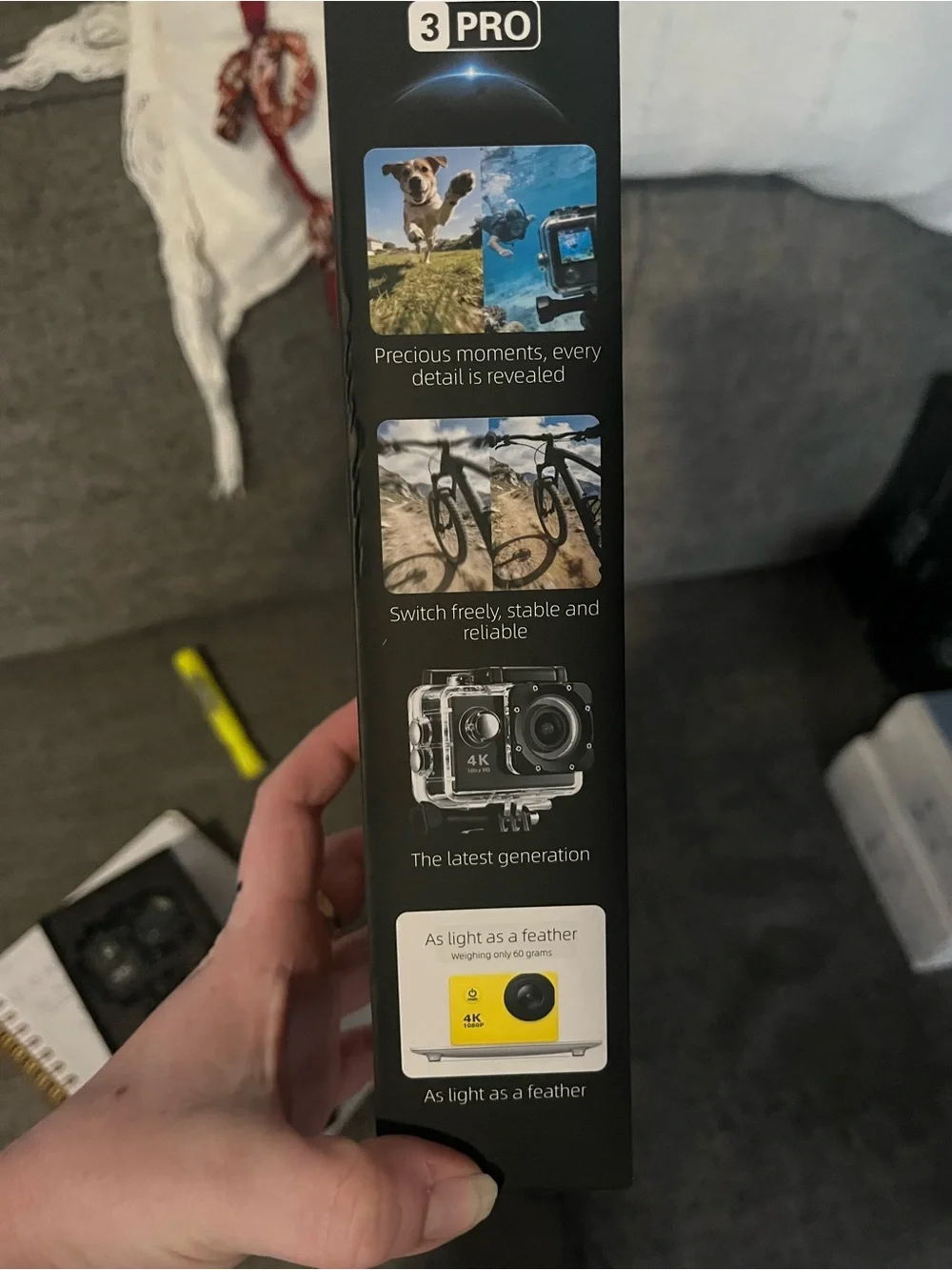 3 Pro 4K AI-Powered Action Camera - Black